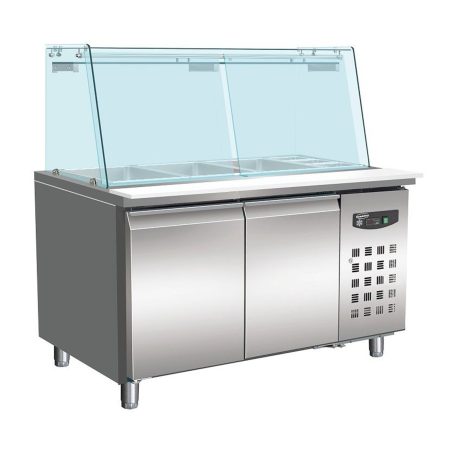 Bakery counters REFRIGERATED BAKERY COUNTER WITH GLASS COVER 2 DOORS 4X 1/1 GN CONTAINER