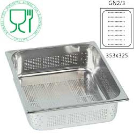 Gastronorm tray GASTRONOM RUSTFRI STÅL PERFORERET H65MM