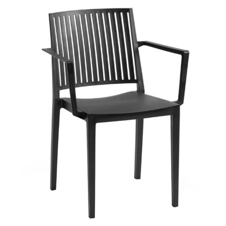 Plastic chairs Plastic Armchair– Evora– Black 35