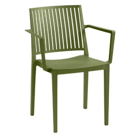 Plastic chairs Plastic Armchair– Evora– Olive