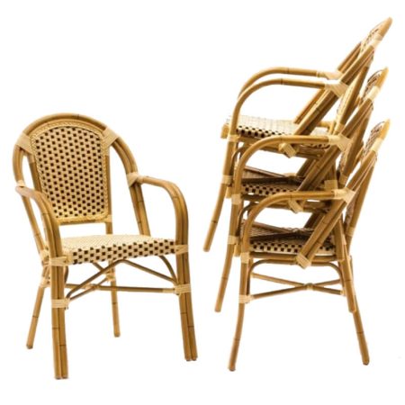 Terrace chair Stackable Terrace Chair– Cf401– Bamboo With Armrest