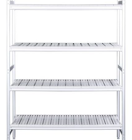 Shelves Aluminiumshylde med plastgitre 373x1062mm