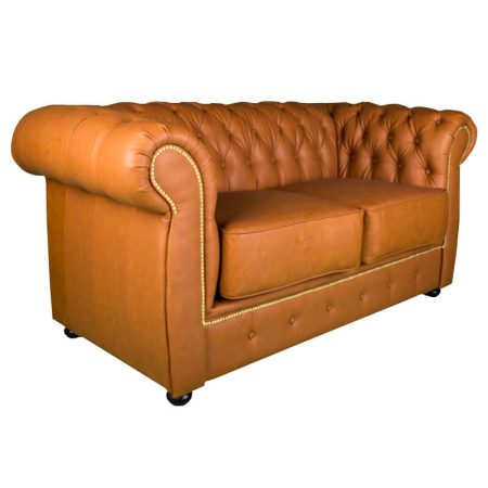 CHESTERFIELD BENCHES Sofa- Chester- 3 Seat Cognac