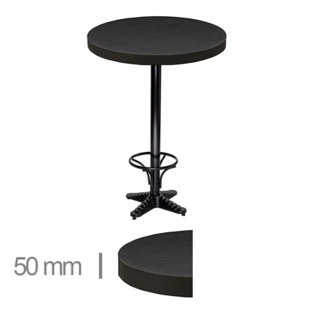 Horeca tables High Round Table – Dublin Black – 70 Cm – Height 110 Cm