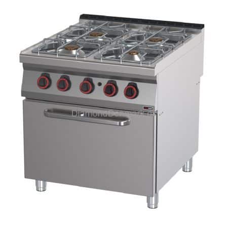 Gas cooking ranges Serie med statisk ovn – Gas – SPT 90/80 21 G – 800 x 900 x 900 mm